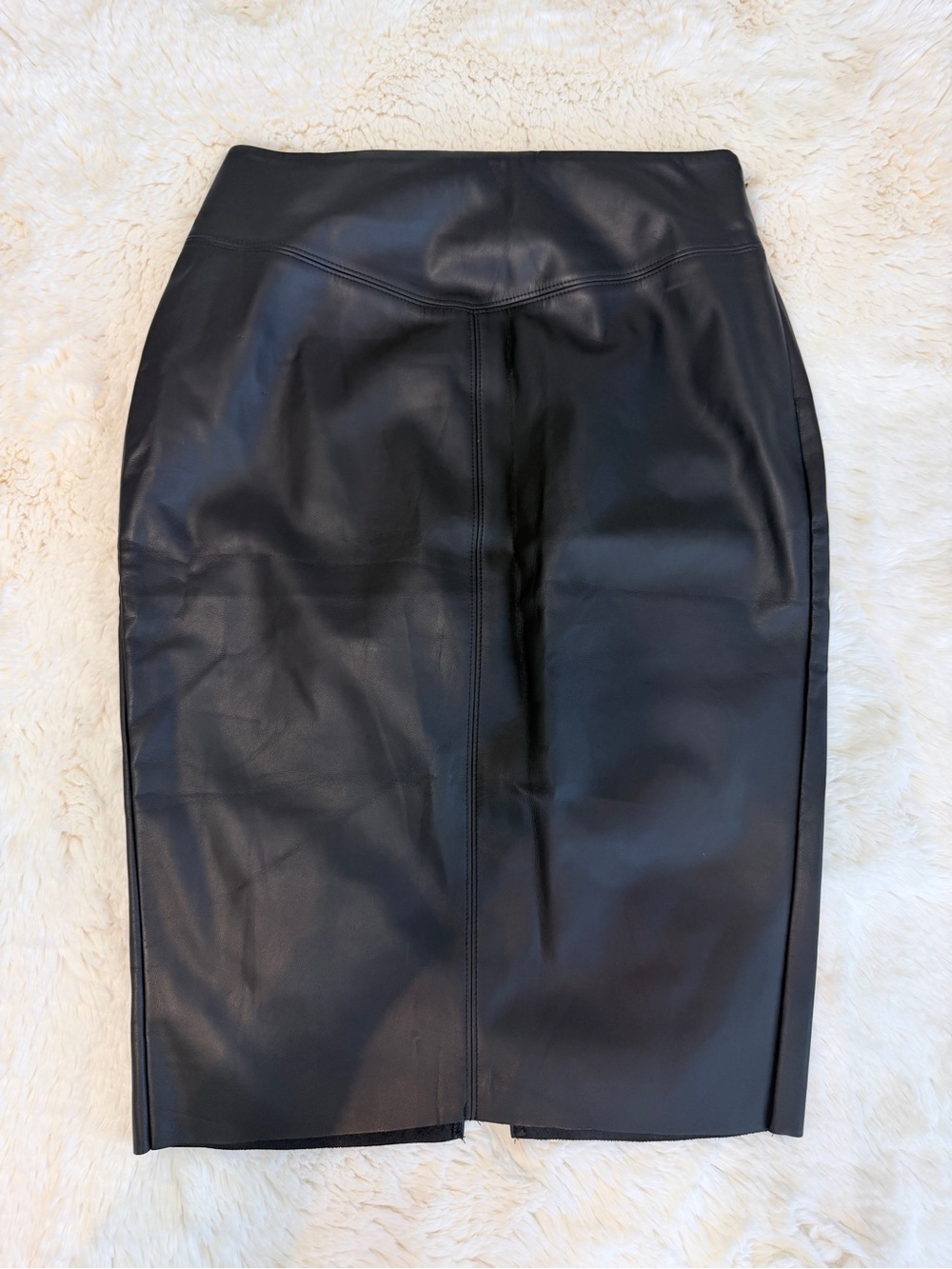 Express Black Faux Leather Pencil Skirt